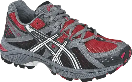 Grey and Red Trail Running Shoe for Men