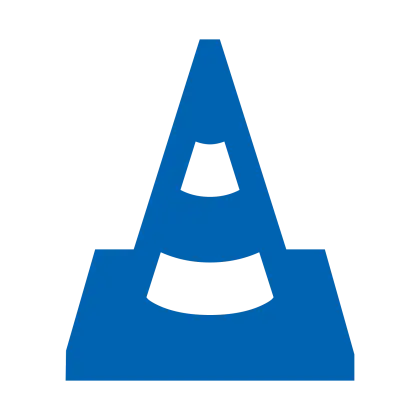 Blue Traffic Cone Logo Illustration