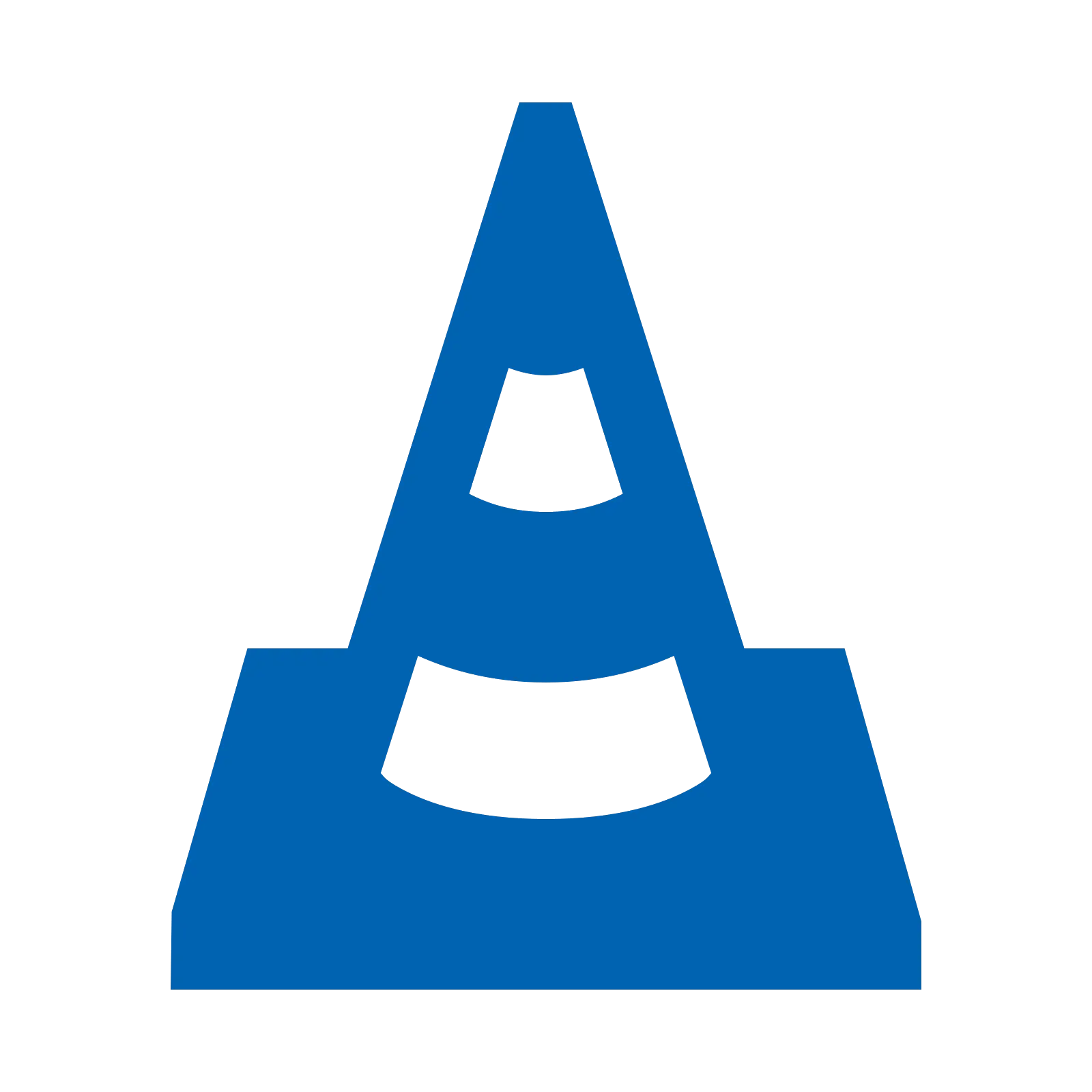 Blue Traffic Cone Logo Illustration
