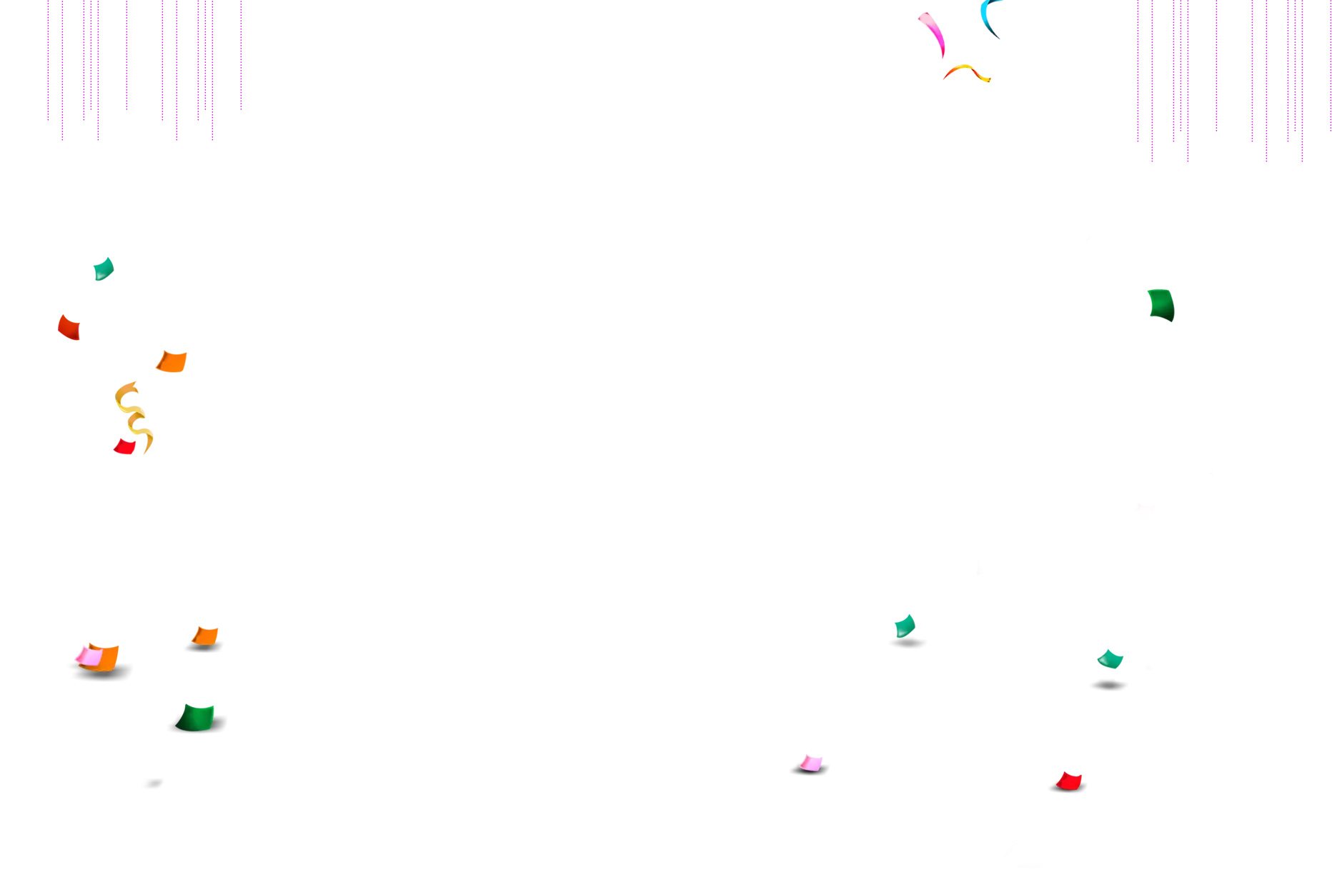 Colorful Confetti Falling for Celebrations