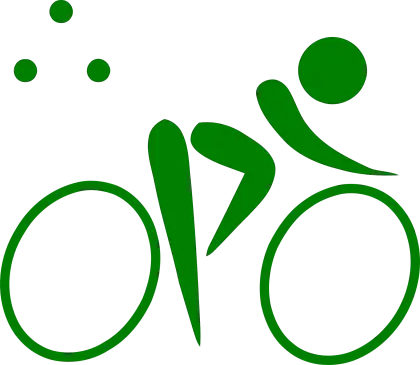 Green Cyclist Logo for Active Lifestyle