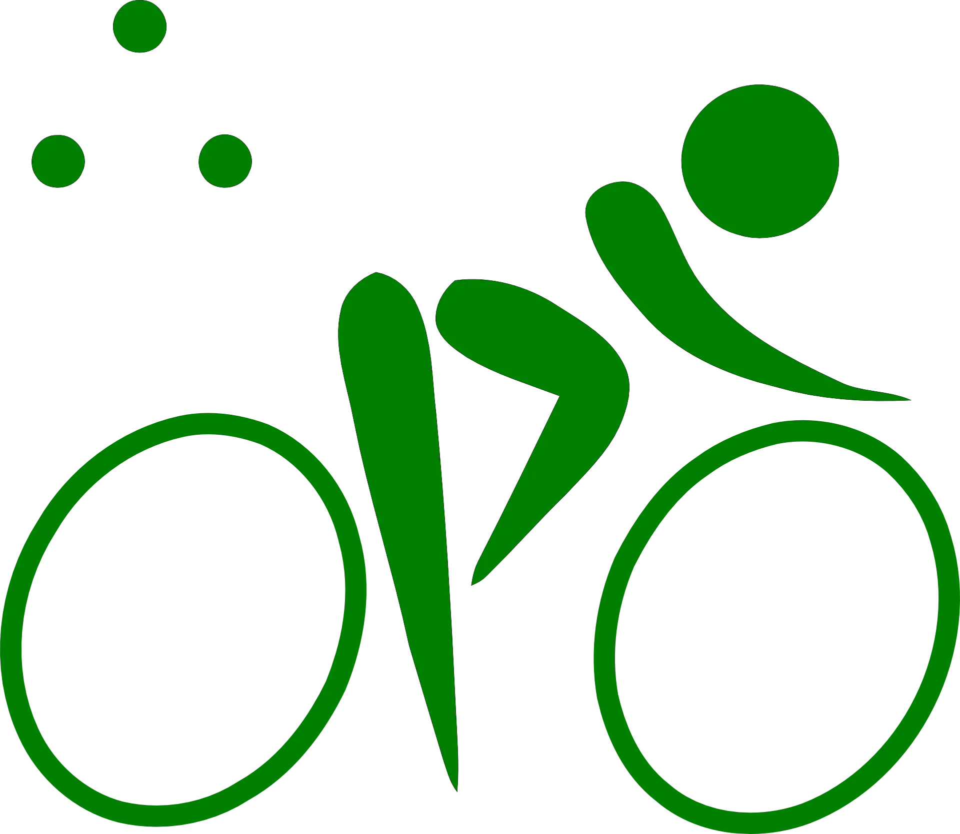 Green Cyclist Logo for Active Lifestyle