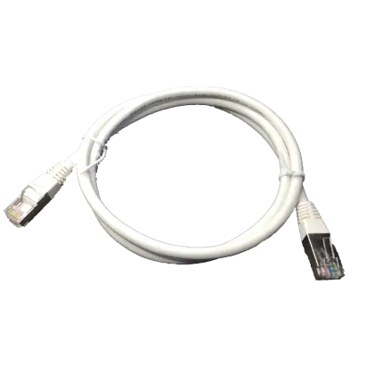 White Ethernet Cable for Network Connection