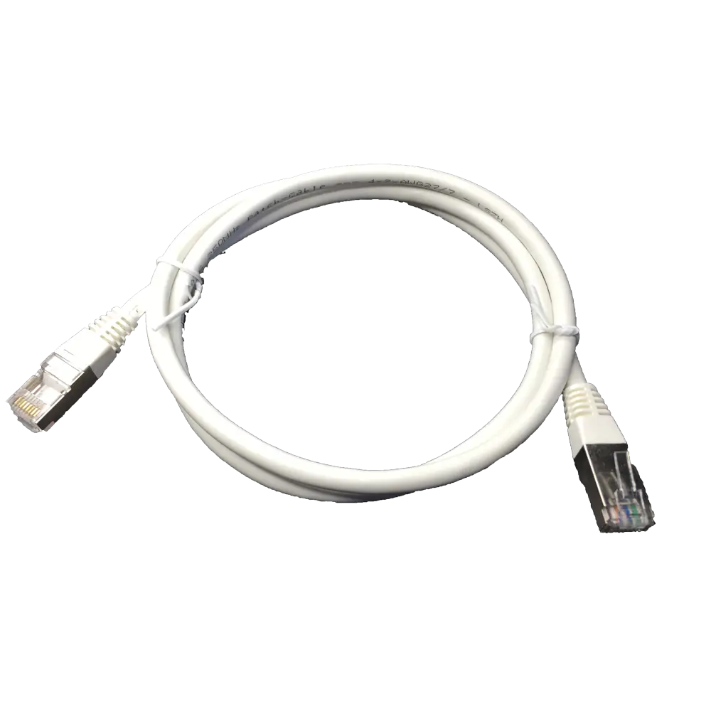 White Ethernet Cable for Network Connection