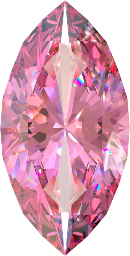 Shiny Pink Gemstone with Faceted Cut