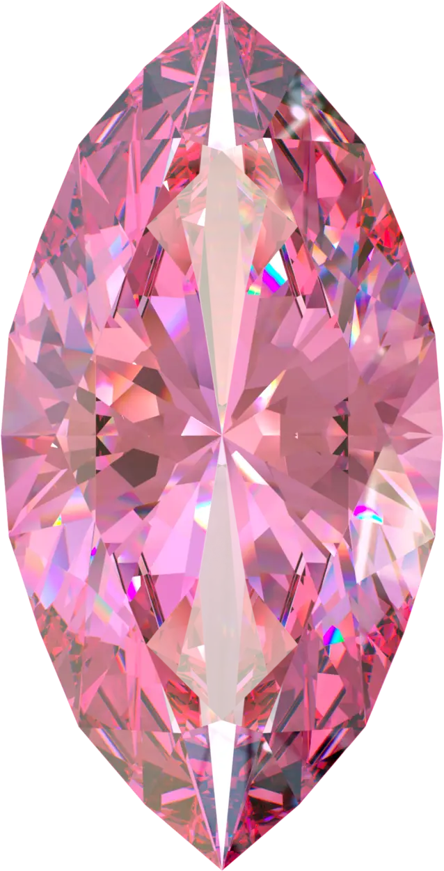 Shiny Pink Gemstone with Faceted Cut