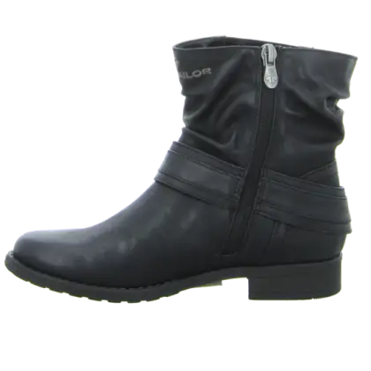 Black Leather Boot with Zipper