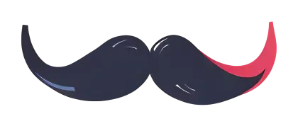 Dark Mustache Illustration in Stylish Design