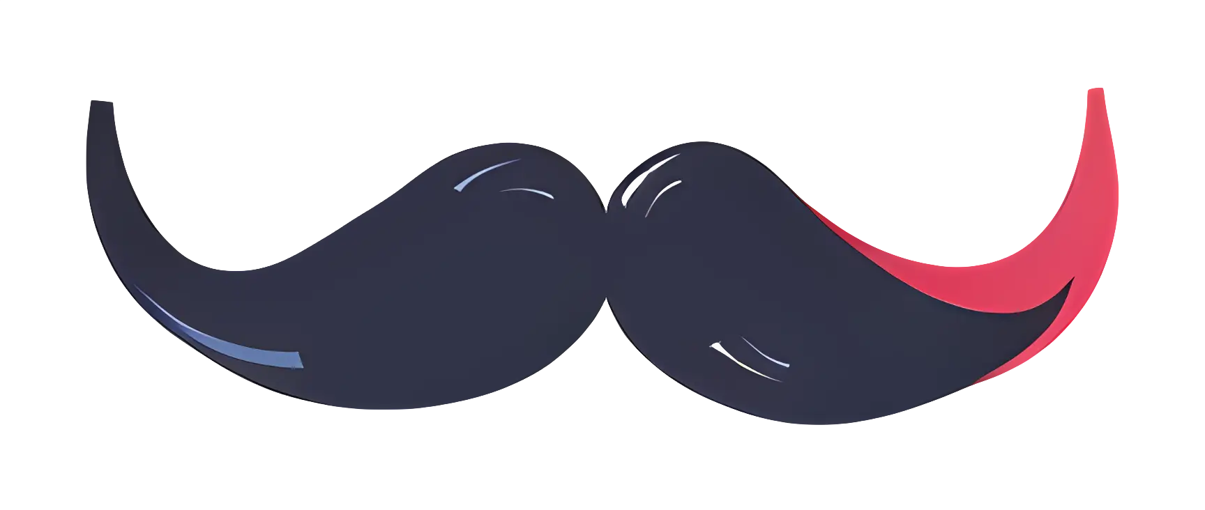 Dark Mustache Illustration in Stylish Design