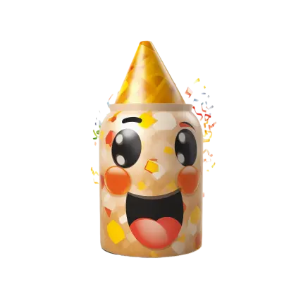 Smiling Party Popper with Confetti