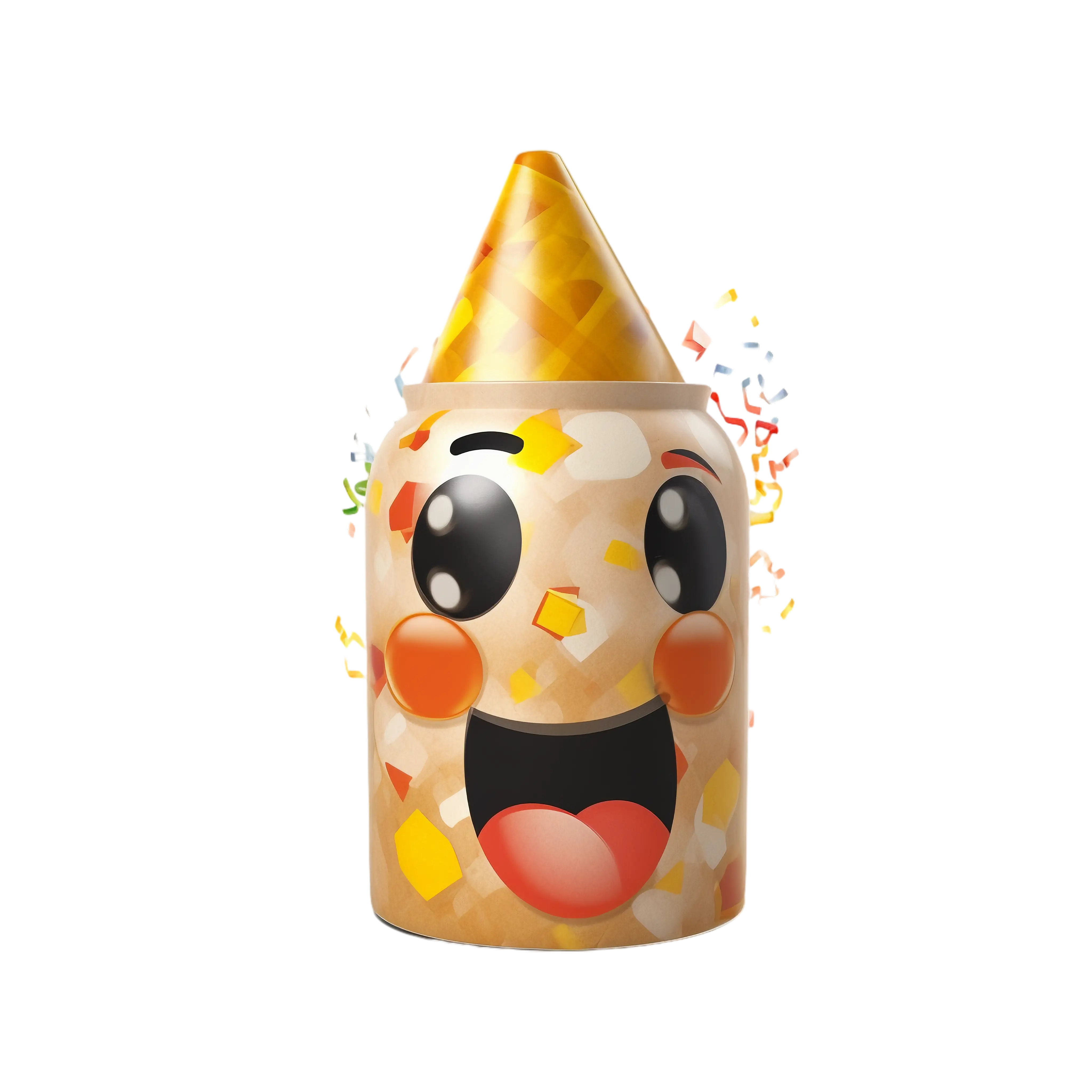 Smiling Party Popper with Confetti