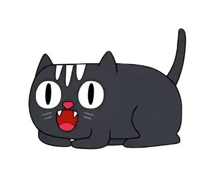 Cartoon Black Cat Illustration