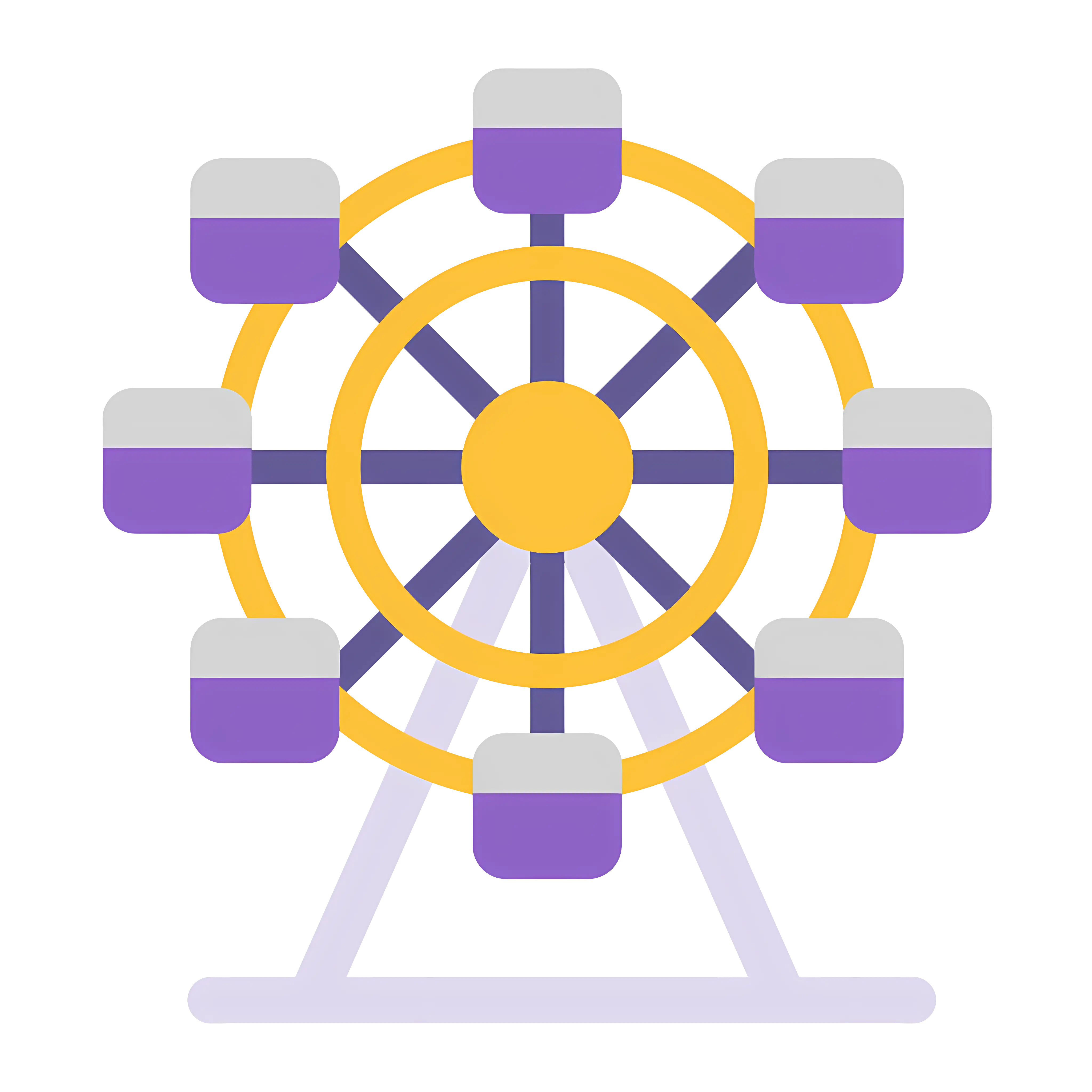 Purple and Yellow Ferris Wheel