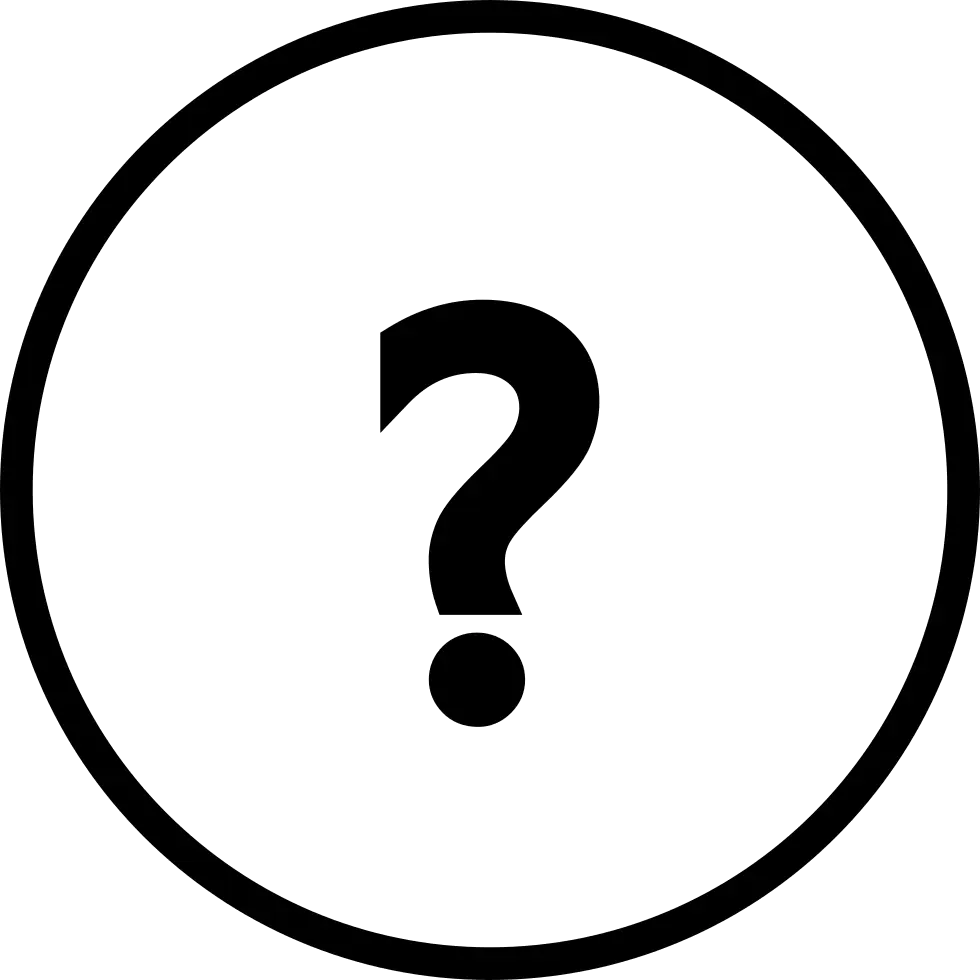 Question Mark Icon in Minimalist Style