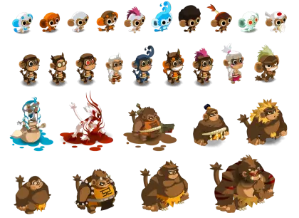 Various Cartoon Monkeys