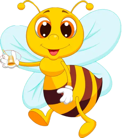 Cute Cartoon Bee Character Illustration
