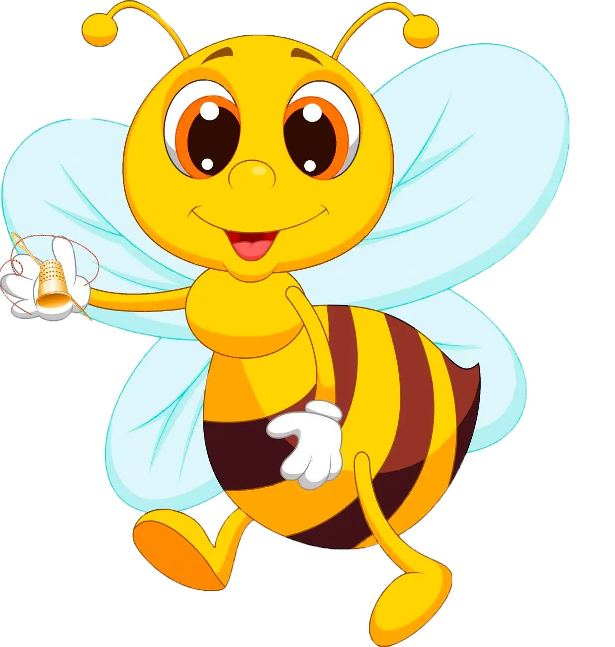 Cute Cartoon Bee Character Illustration