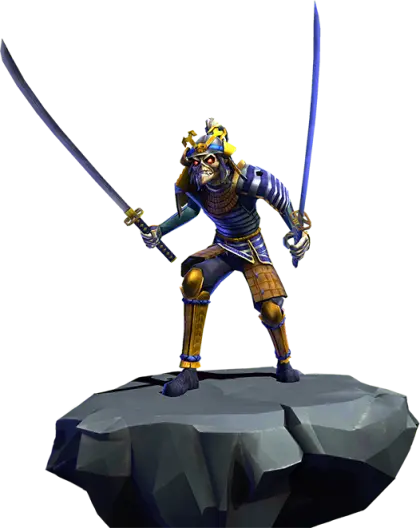 Samurai Character with Swords