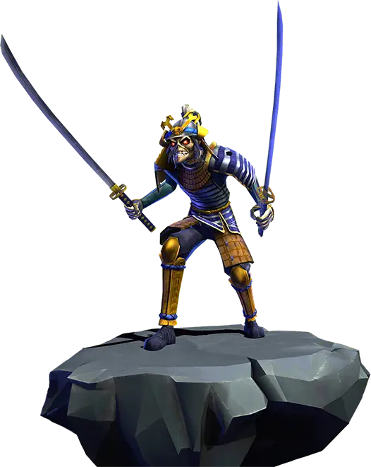 Samurai Character with Swords