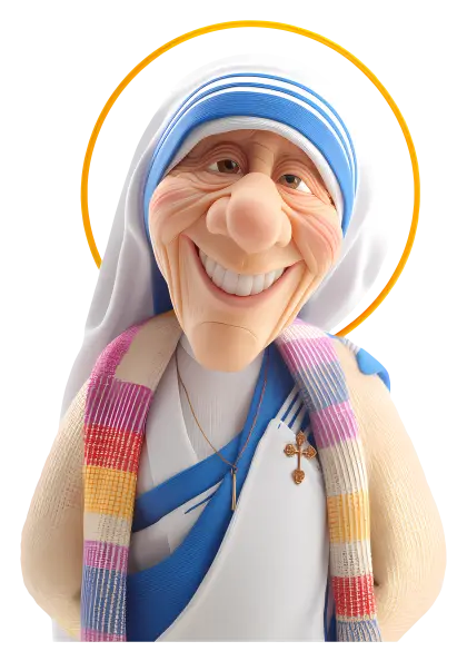 Smiling Nun with Halo
