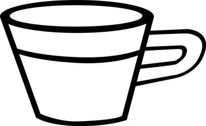 Minimalist Cup Outline Illustration
