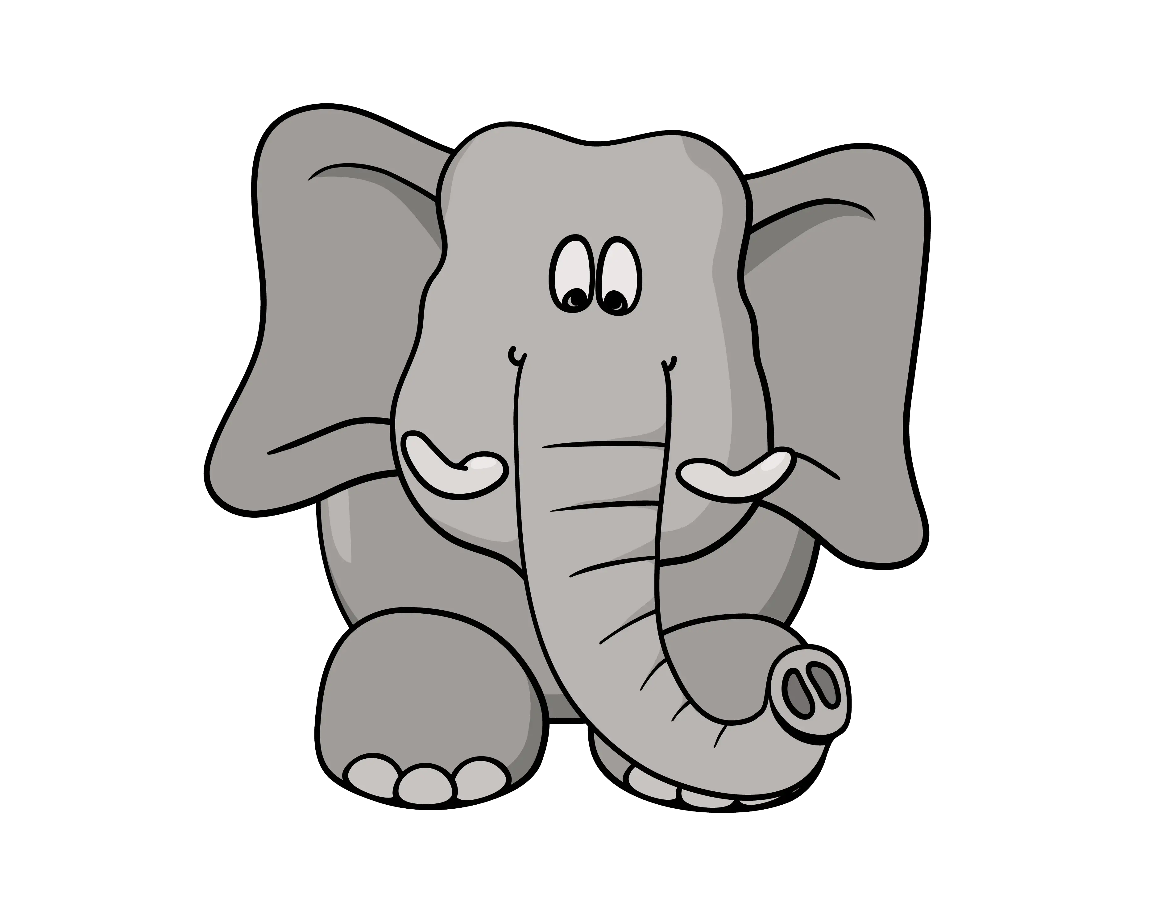 Cute Cartoon Elephant Illustration