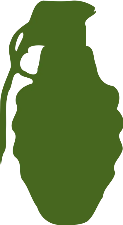 Green Grenade Silhouette
