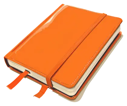 Bright Orange Journal or Notebook Accessory
