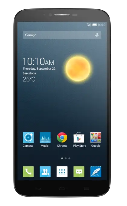 Modern Smartphone Displaying Weather App