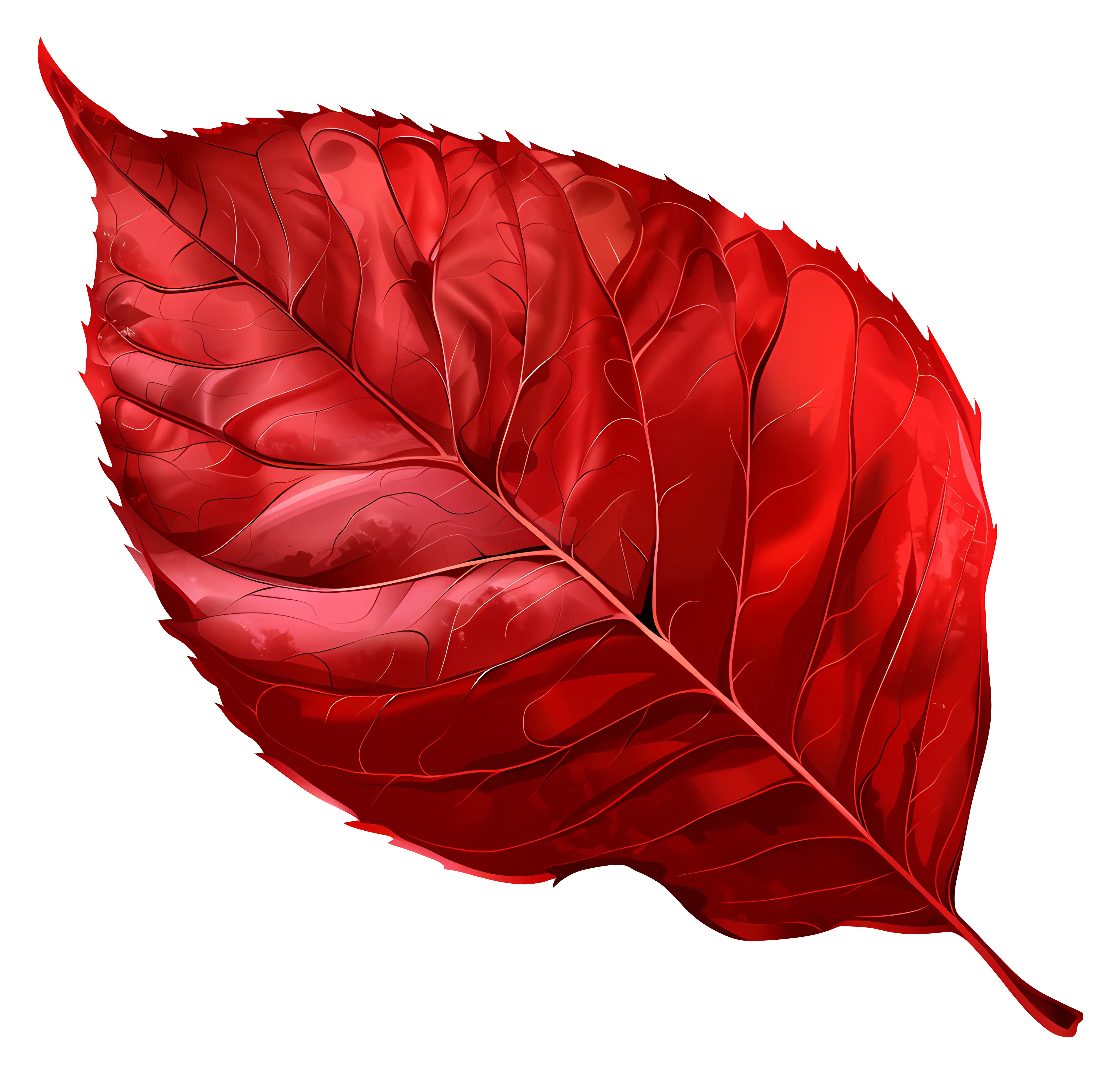 Red Autumn Leaf Illustration