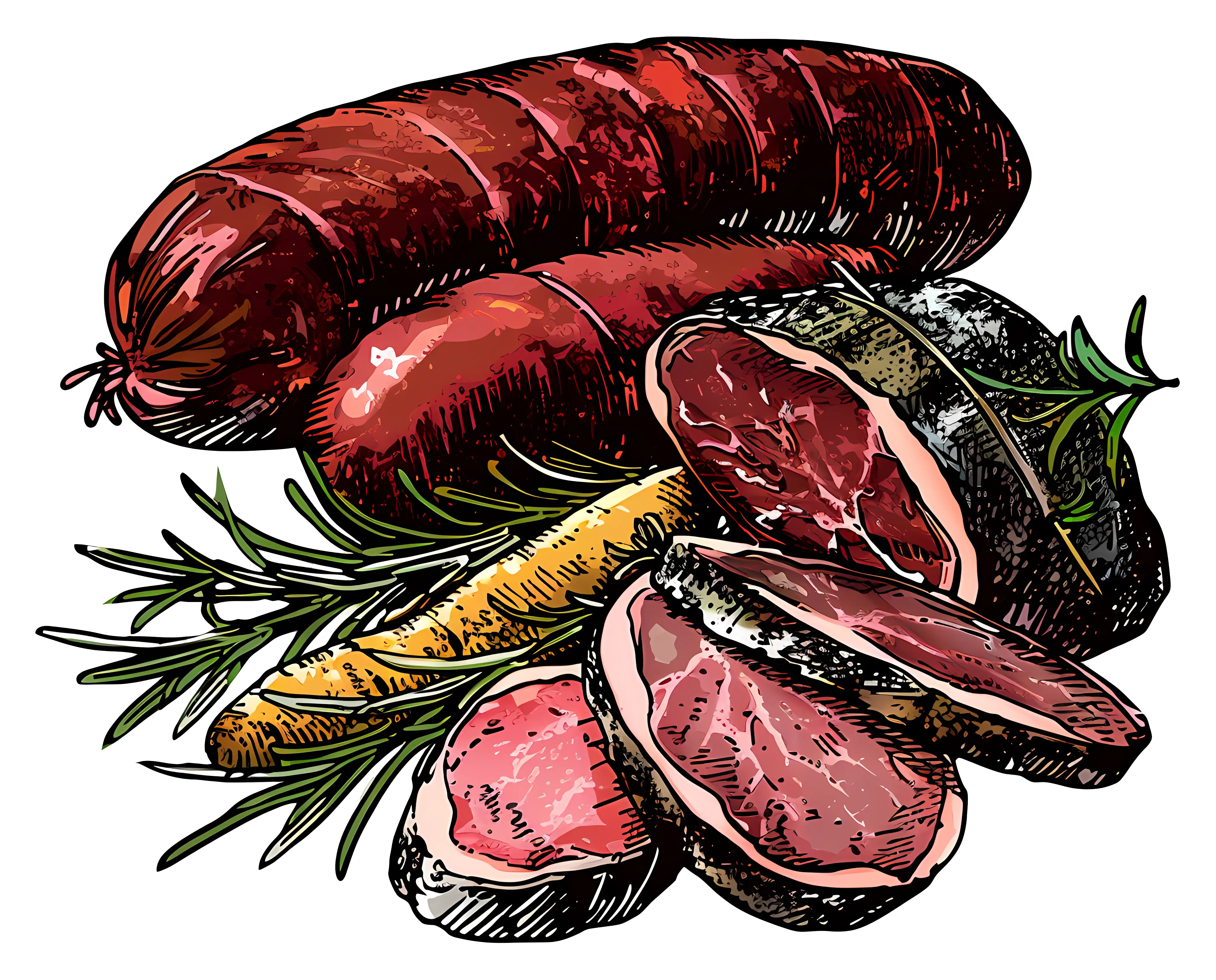 Assorted Meat and Sausages with Herbs