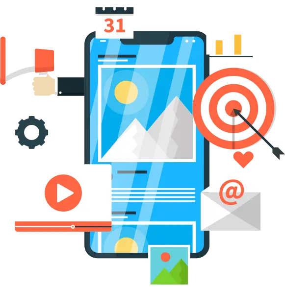 Mobile Marketing Concept Illustration