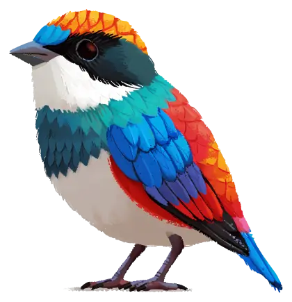 Vibrant and Colorful Bird with Bright Plumage