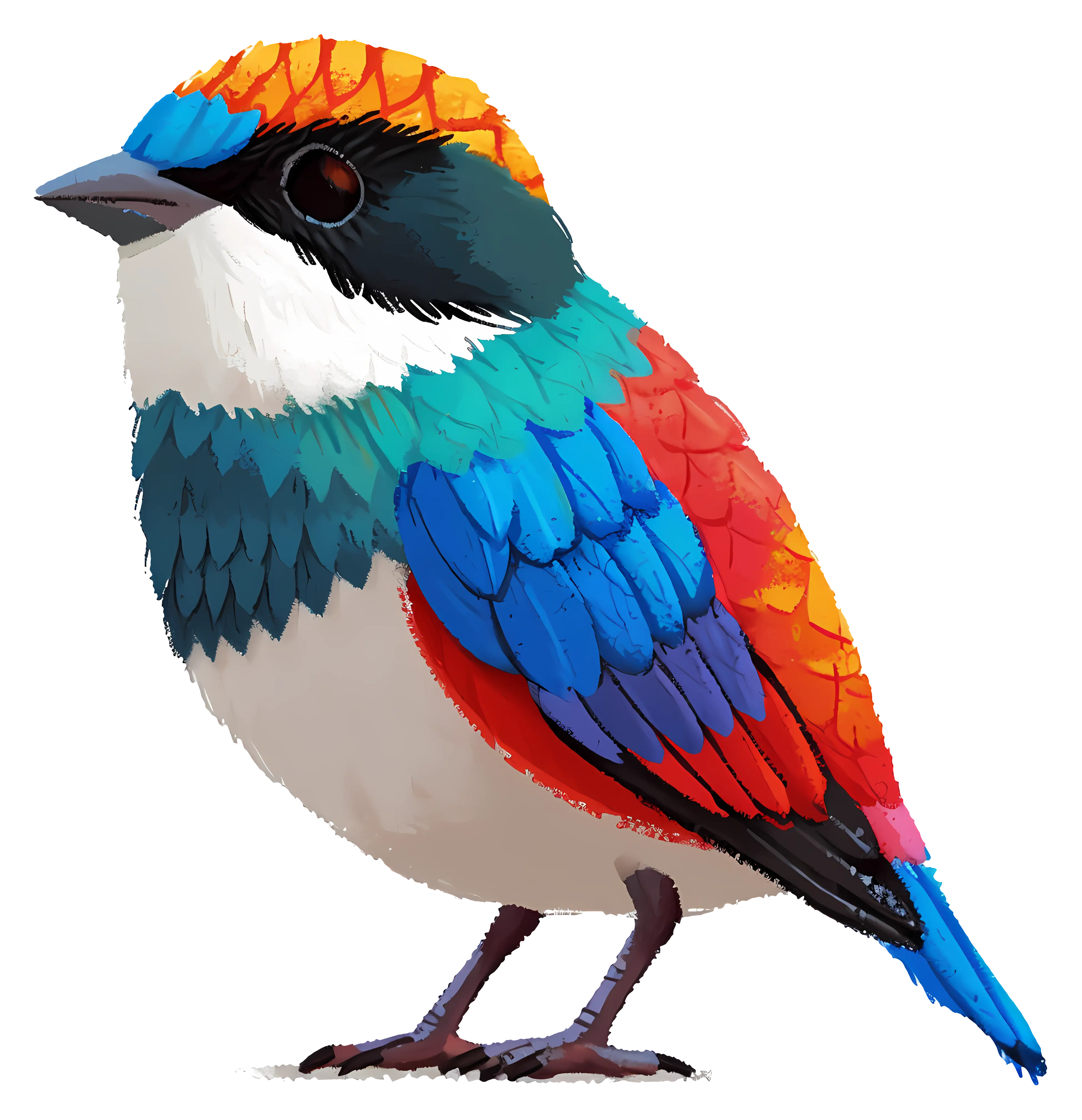 Vibrant and Colorful Bird with Bright Plumage