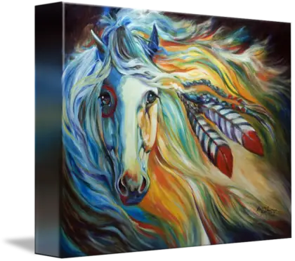 Colorful Abstract Horse Painting