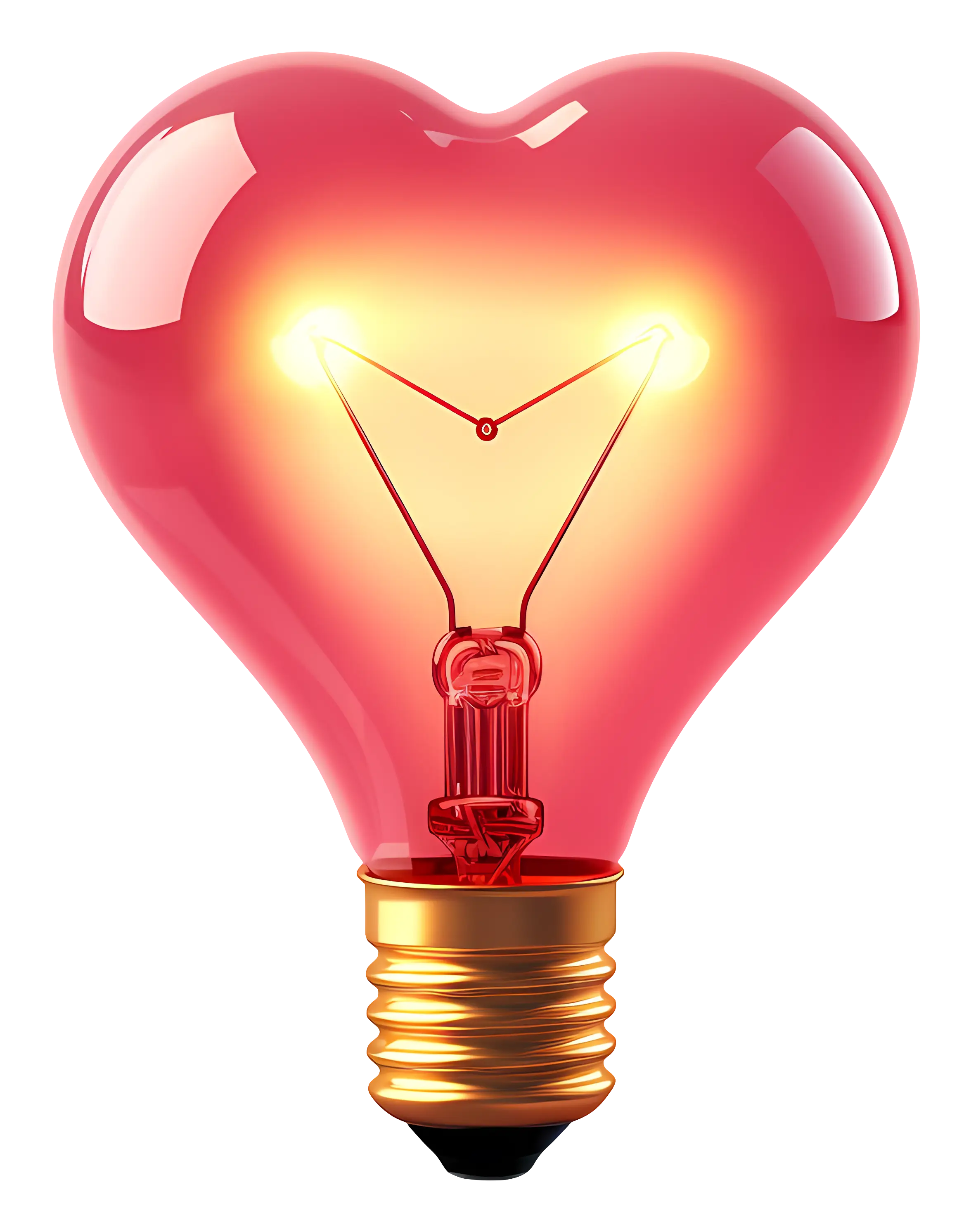 Illuminated Heart-Shaped Light Bulb