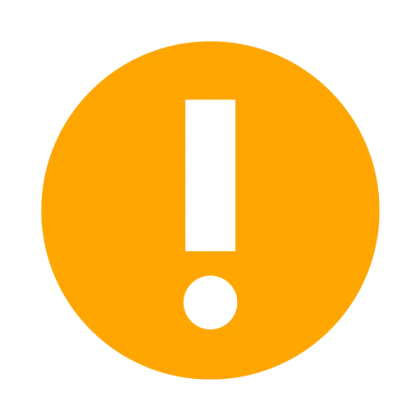 Orange Warning Exclamation Icon