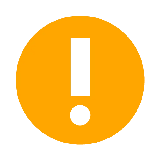 Orange Warning Exclamation Icon