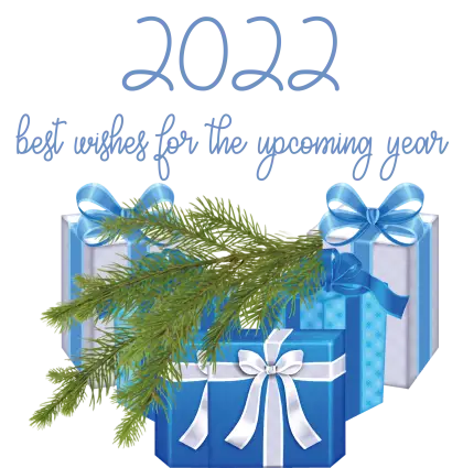 New Year Gifts with 2022 Text Decoration