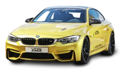 Stylish Yellow BMW Sports Car