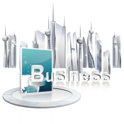 Modern business cityscape illustration