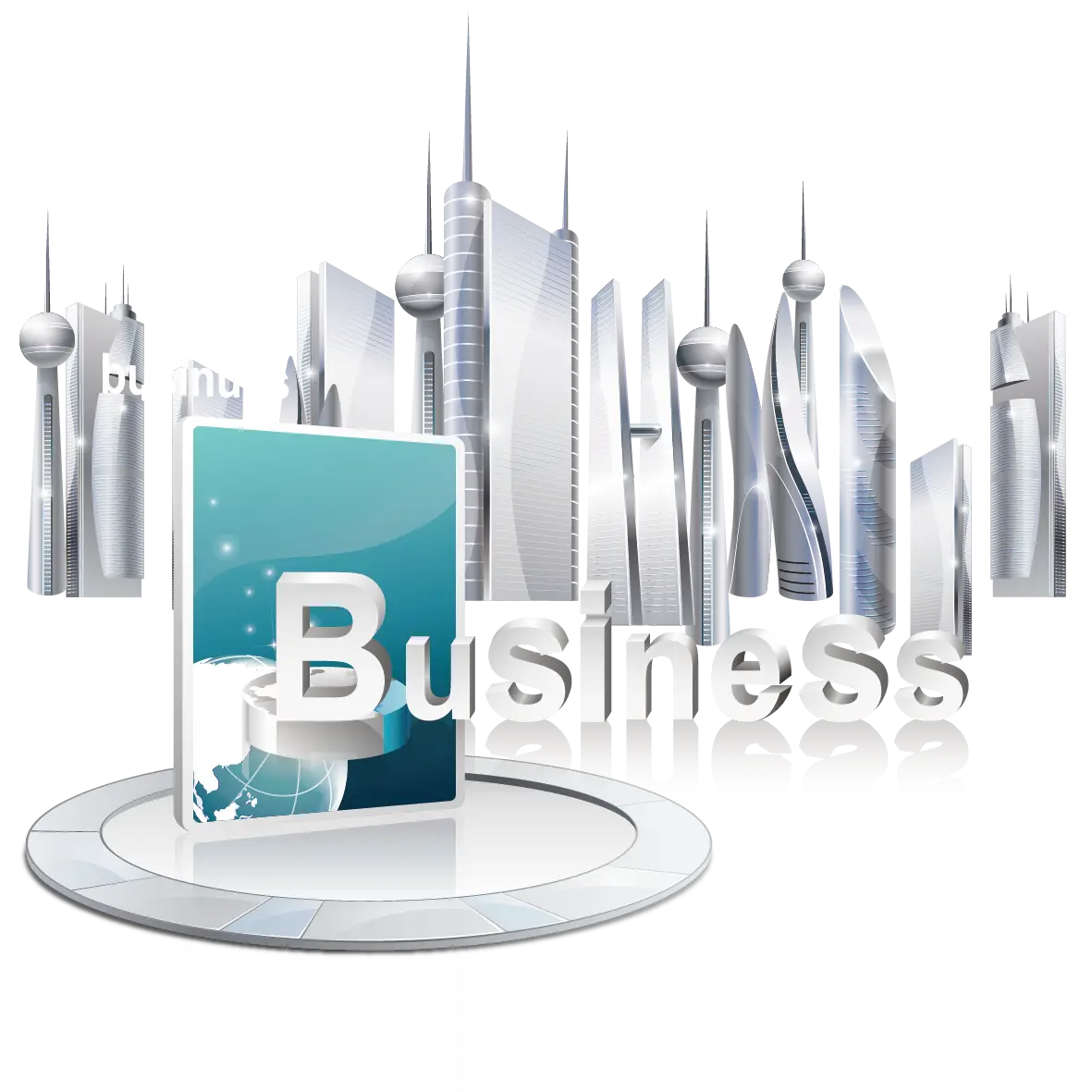 Modern business cityscape illustration