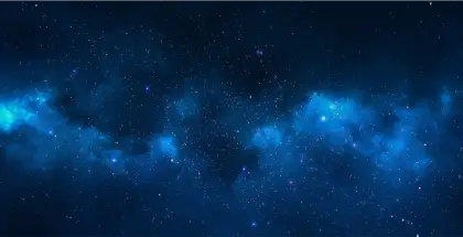 Blue Galaxy Starry Night Background