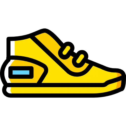 Yellow Sneaker Icon with Simple Design