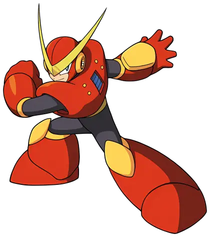 Mega Man Character in Action Pose