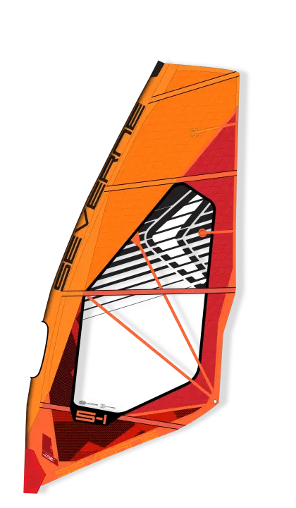 Orange Geometric Windsurfing Sail Design