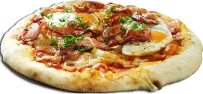 Pizza with Bacon and Egg Toppings for Gourmet Meals