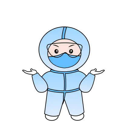 Person in Protective Suit Illustration