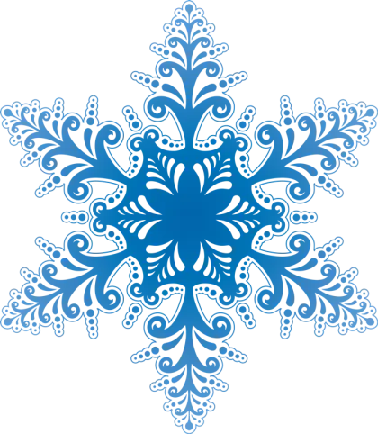 Intricate Blue Snowflake Design
