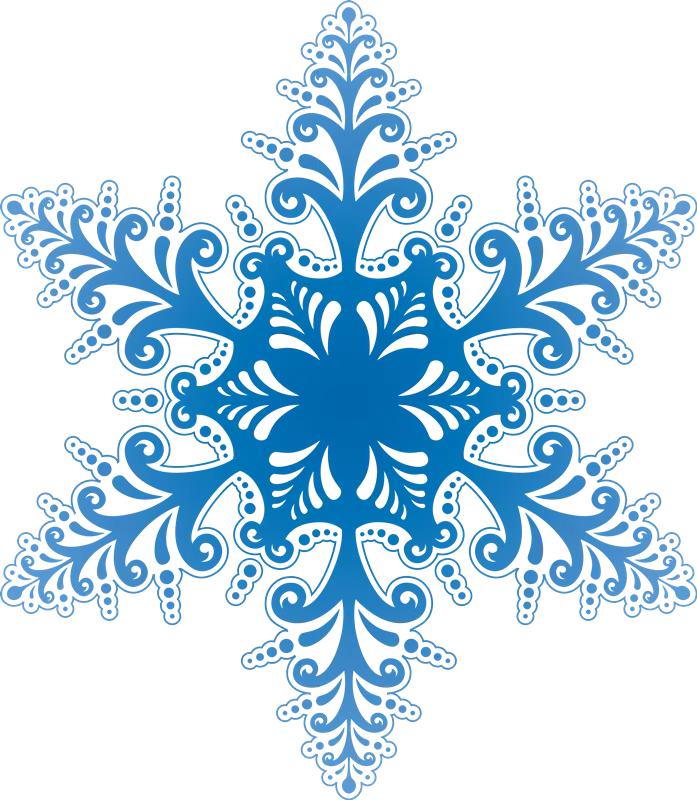 Intricate Blue Snowflake Design